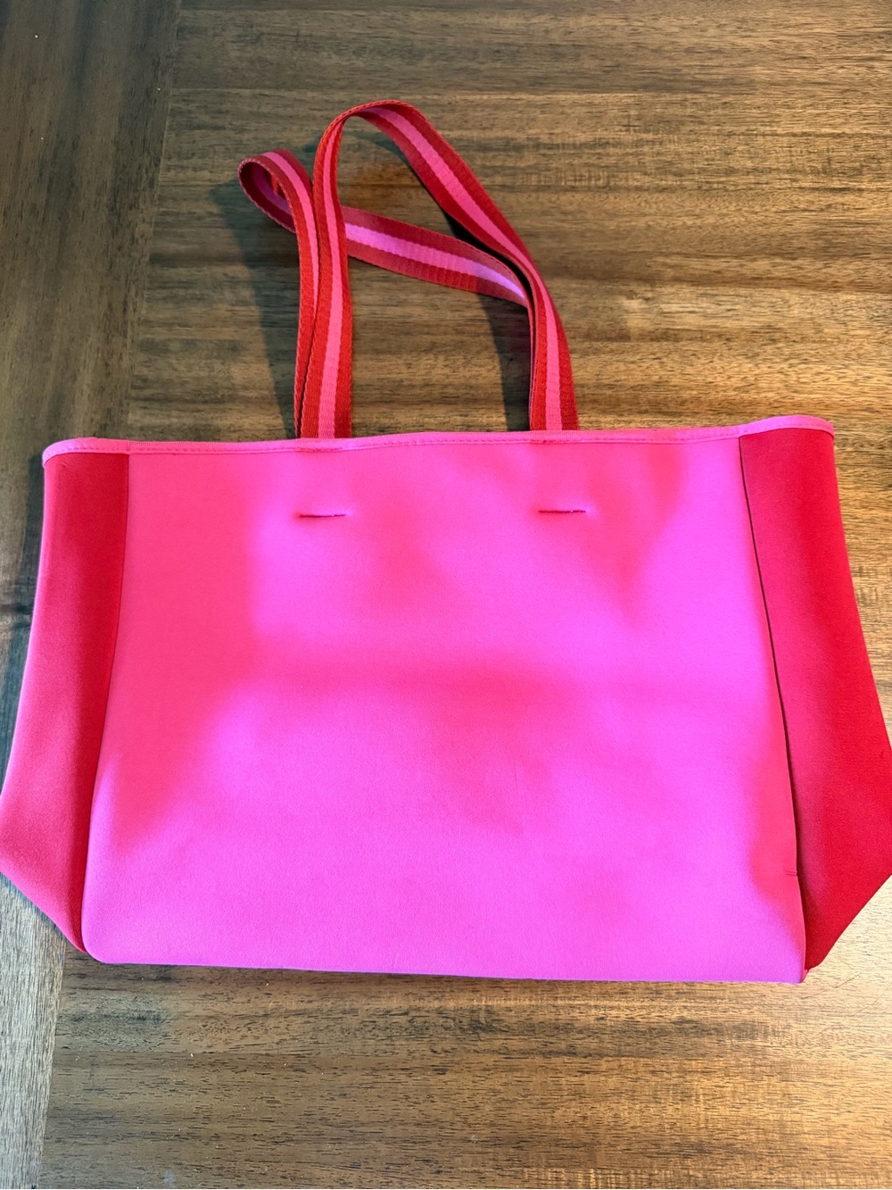 Pink and Red Women's Tote Bag - Neoprene Style